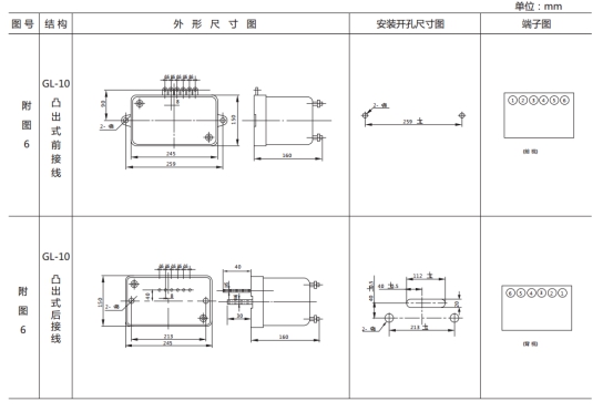 JSL-11外形結構及開孔尺寸圖