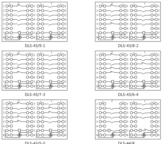 DLS-42/9-1雙位置繼電器內部連接線圖片2