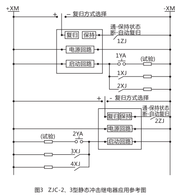 ZJC-2靜態沖擊繼電器內部接線及外引接線圖(正視圖)2